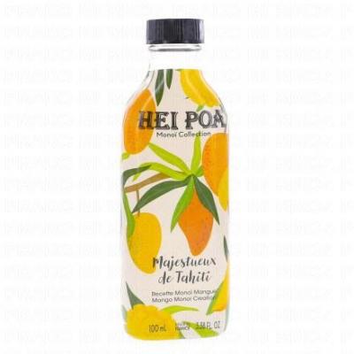 Hei Poa Mono&iuml; Collection Majestueux de Tahiti - Recette Mono&iuml; Mangue 100 ml - Flacon