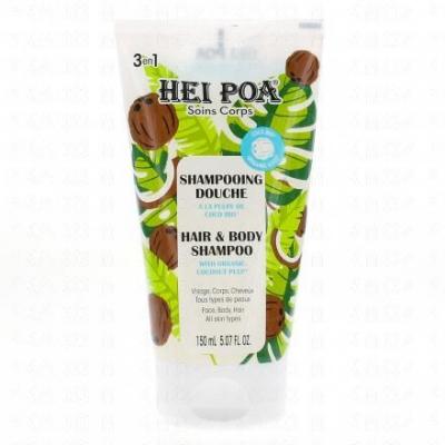 Hei Poa Shampooing Douche Pulpe de Coco Bio 150 ml - Tube 150 ml