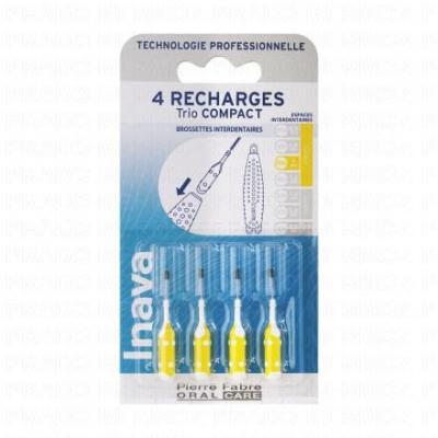 Inava Trio Brossettes 4 Recharges Trio Compact (Jaune, 1 mm)