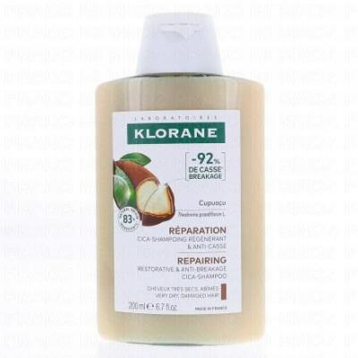 Klorane R&eacute;paration Cica-Shampoing R&eacute;g&eacute;nrant au Cupua&ccedil;u 200 ml - Flacon