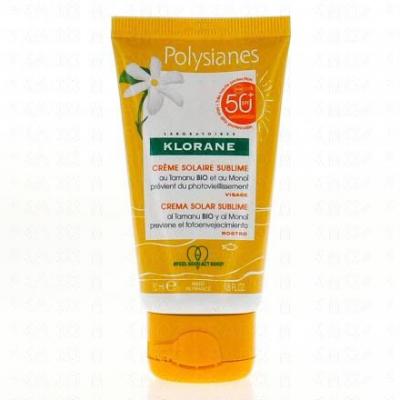 Klorane Cr&egrave;me solaire sublime SPF 50 au Tamanu BIO 50ml 
