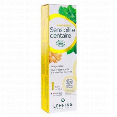 Dentifrice sensibilit&eacute; dentaire bio 80g Lehning
