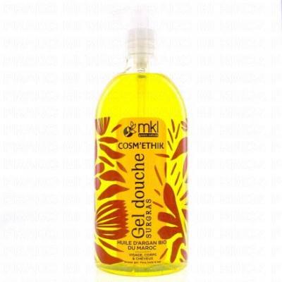 MKLCosm'ethik Gel douche&agrave;l'huile d'Argan du Maroc flacon pompe1 litre
