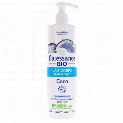 Natessance Lait Corps Revitalisant Coco Bio - Flacon-Pompe 400 ml