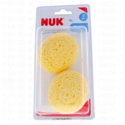 Nuk Hygi&egrave;ne Eponges V&eacute;g&eacute;tales B&eacute;b&eacute; Lot de 2