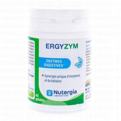 Nutergia Ergyzym 40 G&eacute;lules - Enzymes Digestives - Pot 40 g&eacute;lules