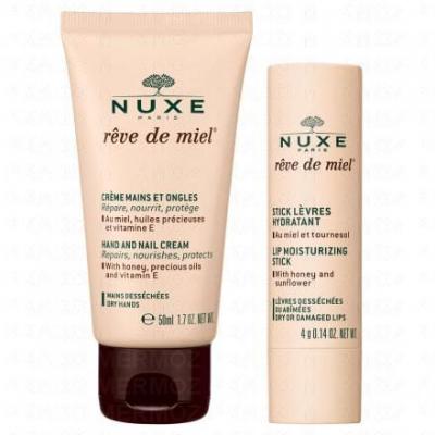 Creme Mains Et Ongles + Stick Levres Hydratant 30ml Reve De Miel Nuxe