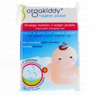 Orgakiddy Prot&egrave;ge Matelas &agrave; Langer Jetables 5 Prot&egrave;ges Matelas
