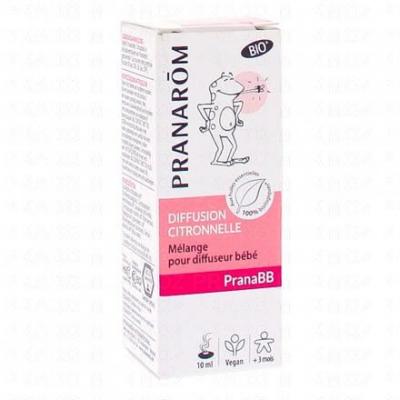 Pranabb Diffusion Citronelle Bio 10 ml Pranabb Pranar&ocirc;m