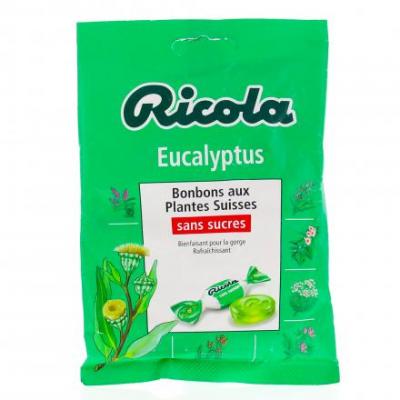 RICOLA Bonbons aux plantes suisses go&ucirc;t eucalyptus 70 g
