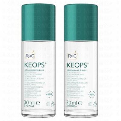 Roc KEOPS D&eacute;odorant &agrave; Bille 48H - Peaux Normales, 2x30ml