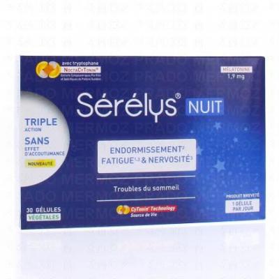 SERELYS Nuit Endormissement, fatigue et nervosit&eacute;30 g&eacute;lules