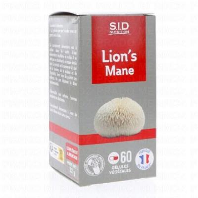 S.I.D Nutrition Lion's Mane 60 G&eacute;lules V&eacute;g&eacute;tales - Pot 60 G&eacute;lules