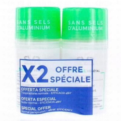 SVR Spirial D&eacute;odorant Anti transpirant V&eacute;g&eacute;tal Roll On 50mL lot de 2
