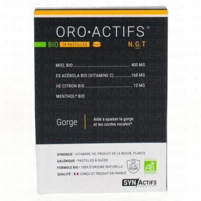 OROACTIFS&reg; BIO 24 Pastilles &agrave; sucer Gorge Synactifs