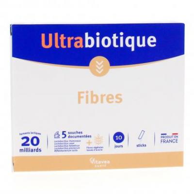 Nutrisant&eacute; Microbiote Ultrabiotique Fibres 10 sticks