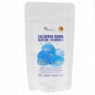 Collag&egrave;ne marin Elastine Vitamine C 150g Complexe anti-&acirc;ge Valebio