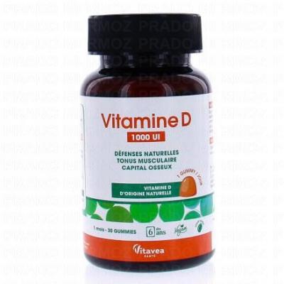 Vitamine D 1000 UI 30 gummies Vitavea Sant&eacute;