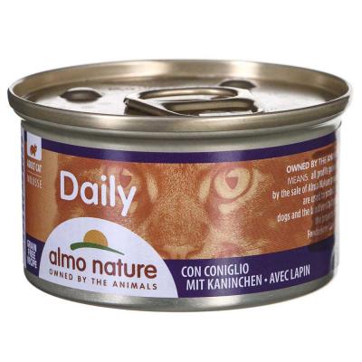 Almo Nature Daily Menu Chat Mousse avec Lapin 85&nbsp;g (Lot de 24)