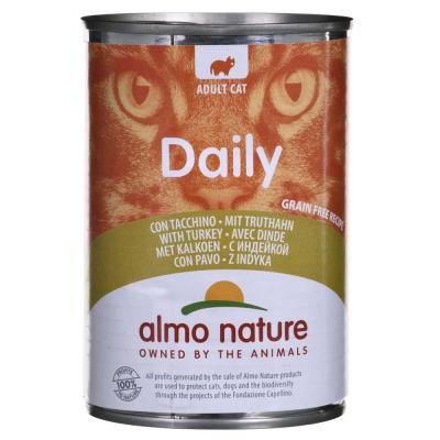 Almo Nature Daily &agrave; la dinde p&acirc;t&eacute;e pour chat (400 g) 24 x 400 g