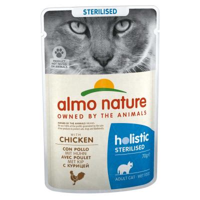 Almo Nature Holistic Sterilised 70 g - maxi lot % : poulet - 24 x 70 g