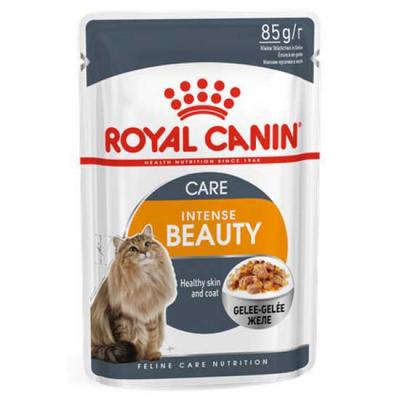 12x85g Intense Beauty en gel&eacute;e Royal Canin - P&acirc;t&eacute;e pour chat