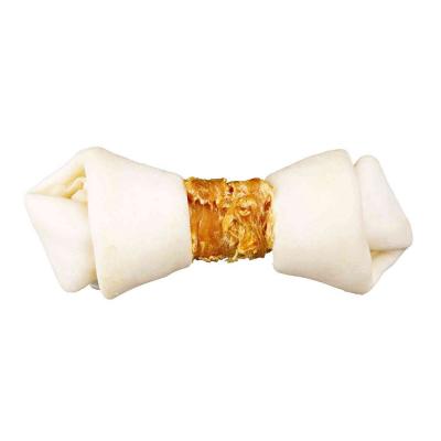 Trixie Denta Fun Chicken Knotted Bone 2 Units Blanc