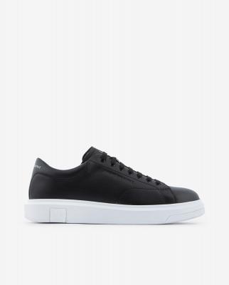 Armani Exchange Venice avec Logo en Relief, Basket Homme, Noir, 43 EU