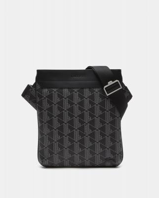 Lacoste sac &agrave; bandouli&egrave;re The Blend Homme Monogram Noir Gris