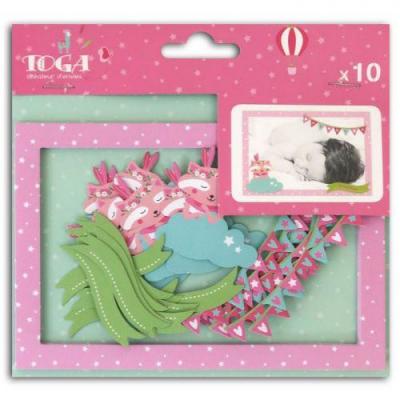 Toga naissance FPD156, - Leonard & Josephine Lot de 10 Cadres, Autre, Multicolore, 10 x 15 x 0.1 cm