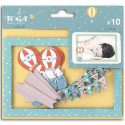 Toga naissance FPD157, - Leonard & Josephine Lot de 10 Cadres, Autre, Multicolore, 10 x 15 x 0.1 cm