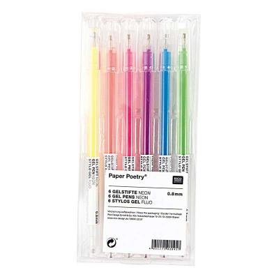Stylo gel Fluo - Kit 6 pieces