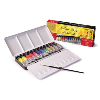 Sennelier - Aquarelle Sennelier Bo&icirc;te m&eacute;tallique 12 tubes 10ml