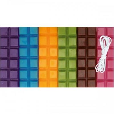 Bougie &agrave; modeler - 6 barres - Couleurs tendance - 240 g