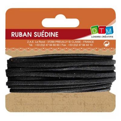 Ruban su&eacute;dine 5 m - noir 268760
