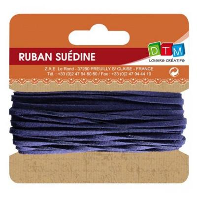 Ruban su&eacute;dine 5 m - bleu marine 268763