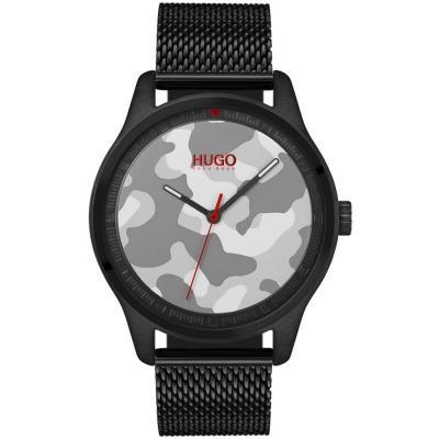Montre Hugo 1530052 - Montre Maille Milanaise Noir Homme