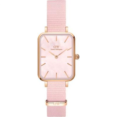 Montre Femme Daniel Wellington QUADRO DW00100509 - Bracelet Nylon rose