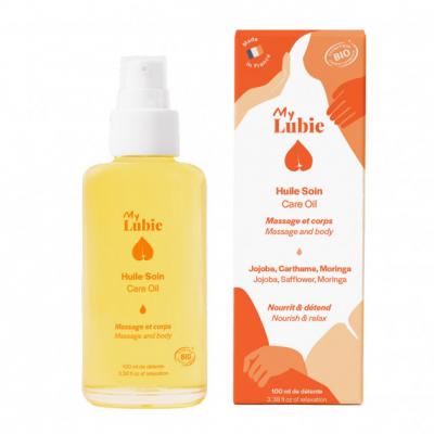 My Lubie Huile Soin Massage et Corps Bio 100 ml - Flacon-Pompe 100 ml