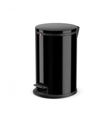 Poubelle de cuisine design &agrave; p&eacute;dale 12L Hailo Pure M Coloris - Noir