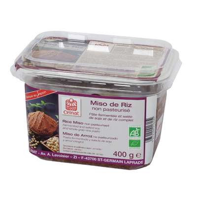Miso de riz non pasteuris&eacute; - blanc BIO, Celnat (400 g)