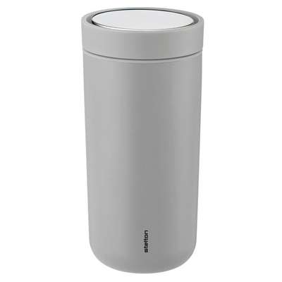 Stelton - To Go Click 0,4 l, &agrave; double paroi, gris clair mat