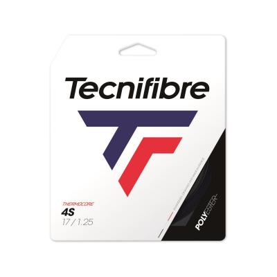 Tecnifibre 4S Cordage de Tennis Adulte Unisexe, Noir, 1.25 / 12m