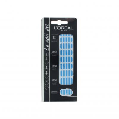 L'Or&eacute;al Color Riche Le Nail Art Nail Stickers - Blue-White Stripes