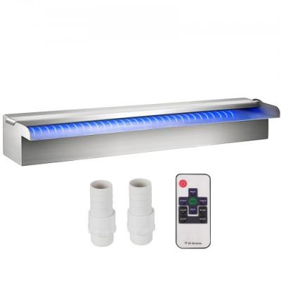 Fontaine de la Piscine - VEVOR - Lame d'Eau pour Piscine avec LED 60cm - Contr&ocirc;le &agrave; Distance