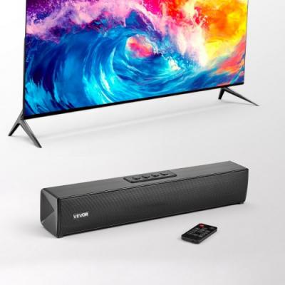 Barre de Son Pour Smart TV 2.0 Canaux 45cm Surround St&eacute;r&eacute;o Avec T&eacute;l&eacute;commande