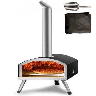 Four &agrave; Pizza Portable -VEVOR - Four &agrave; Bois et Charbon de Bois Ext&eacute;rieur 305 mm BBQ