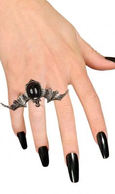 Bague gothique chauve-souris adulte Halloween taille unique