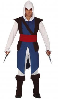 D&eacute;guisement Assassin Mercenaire Bleu pour adulte
