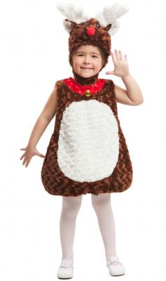 Viving Costumes Teddy Reindeer Costume Marron 12-24 Months